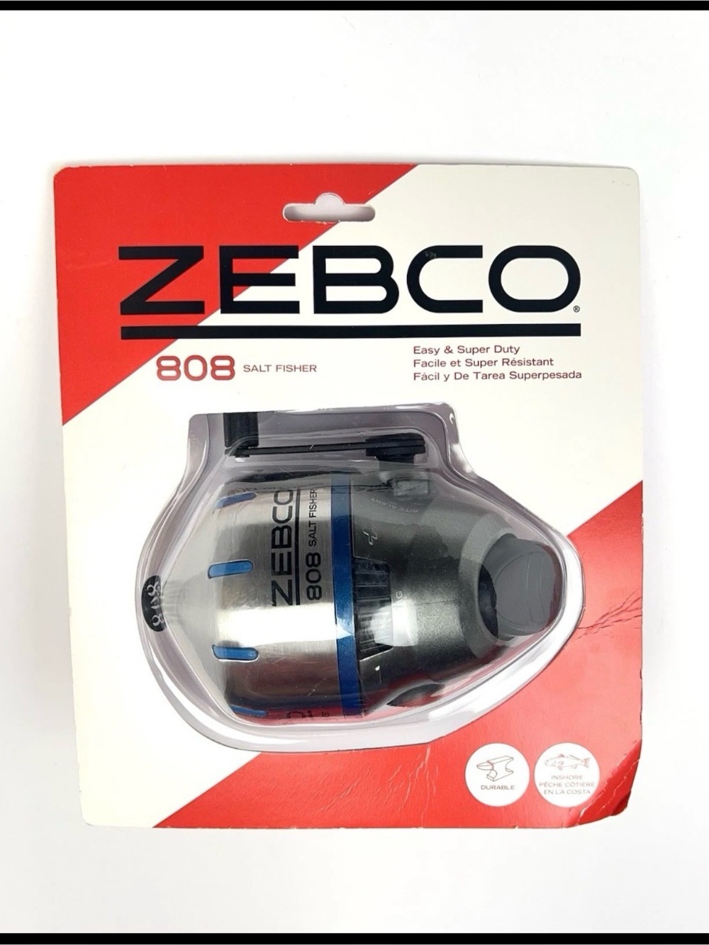 Zebco 808 Saltwater Spincast Fishing Reel Stainless Steel Reel Cover